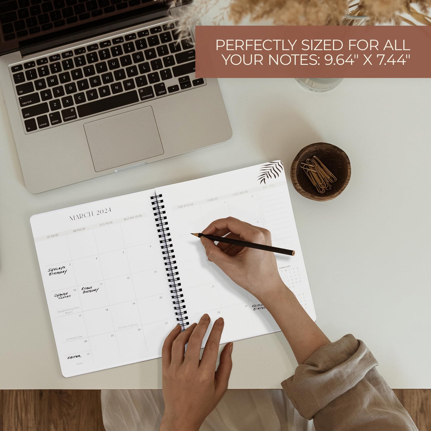 Beautiful 2025 Monthly Planner and Calendar Book - Arched To Do List Notebook Easily Organizes Your Tasks to Boost Productivity - Runs Until December 2025