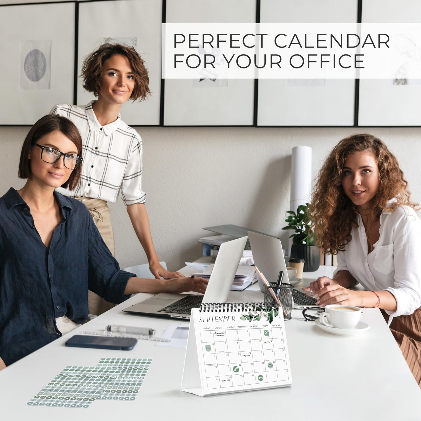 Aesthetic Desk Calendar 2026-2027 - Runs from January 2026 until July 2027 - Beautiful Small 26-27 Flip Desktop Calendar for Easy Organizing