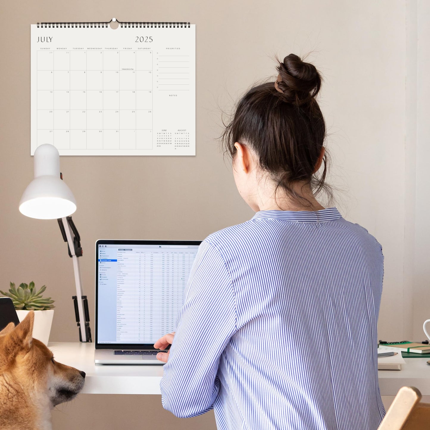 Beautiful 2025-2026 Wall Calendar - Runs from January 2025 until July 2026 - 14.5"x11.5" Office Wall Calendar for Easy Organizing