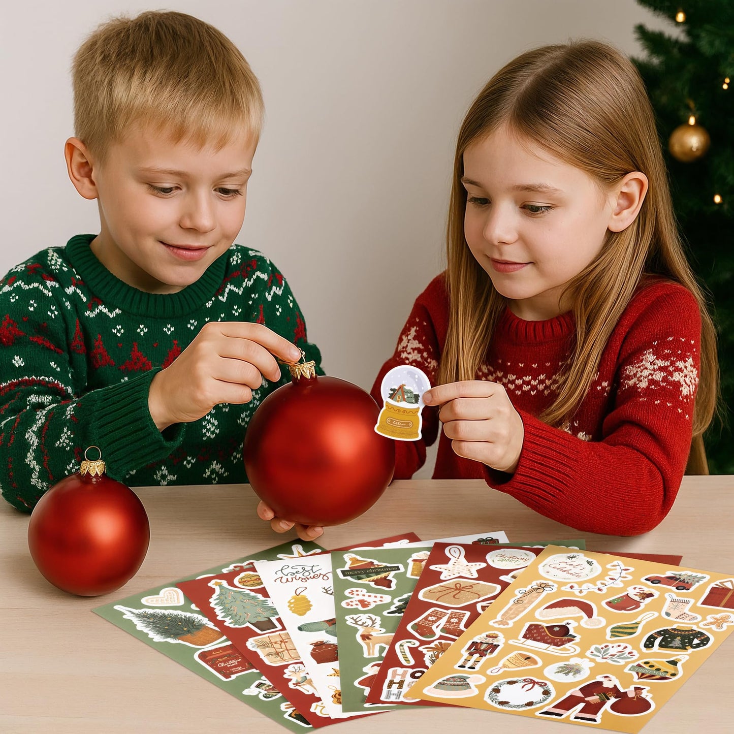 Fun Christmas Stickers for Kids - Large Set of 400 Holiday Stickers for Chritmas Party Favors, Gifts, Cards, Treats, Crafts and Toys - Fun Bulk Sticker Set for Xmas Gift Bags and as Stocking Stuffers