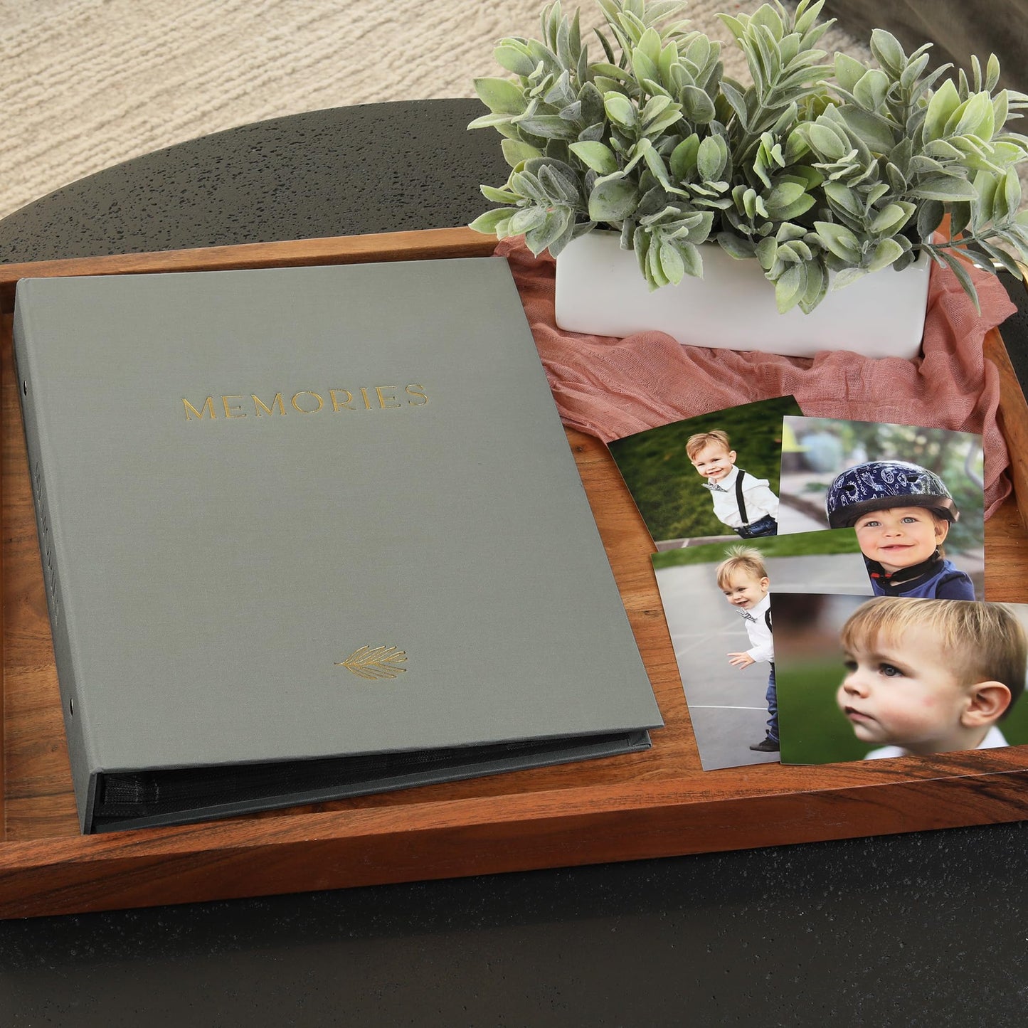 Beautiful Linen Photo Album For 4x6 Photos - Safely Holds Up To 256 Pictures of Unique Memories - The Perfect Large Photo Book To Store All Pictures of Treasured Family, Baby or Wedding Moments