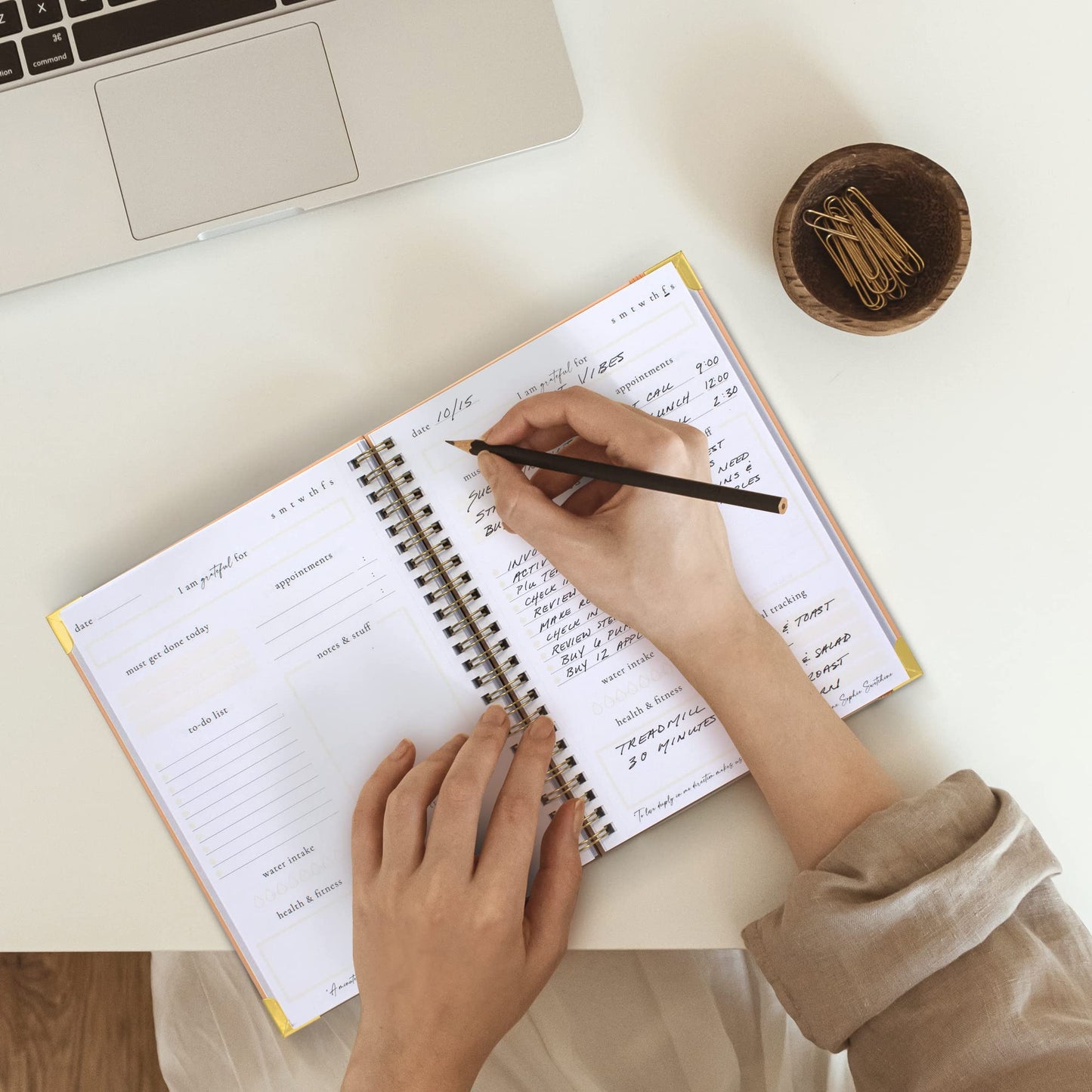 Beautiful To Do List Notebook - Aesthetic Daily Planner to Easily Organize Your Tasks And Boost Productivity - Stylish Undated Planner And School or Office Supplies For Women