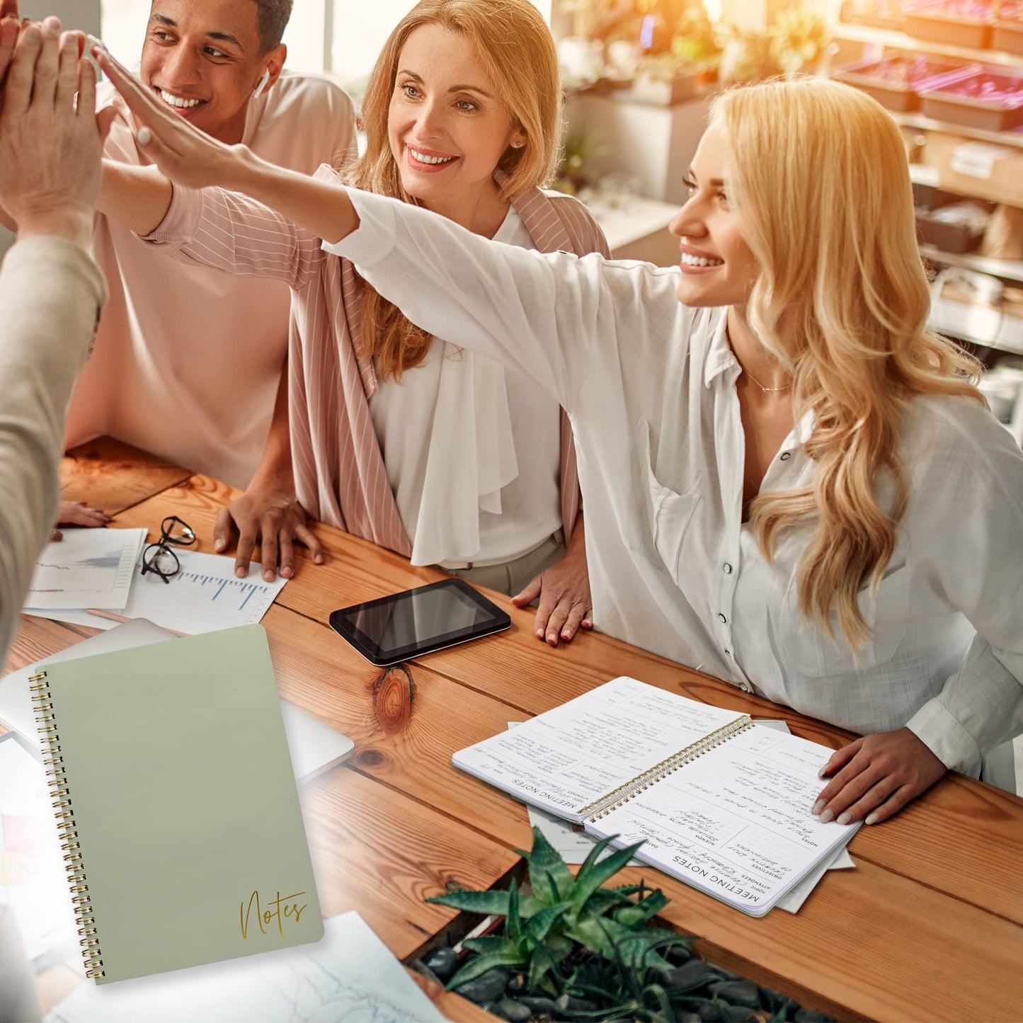 Beautiful Meeting Notebook For Work Organization - Easily Take Notes And Keep Agendas on Track - The Perfect Office Planner Supplies for Women & Men to Professionally Manage Business Projects