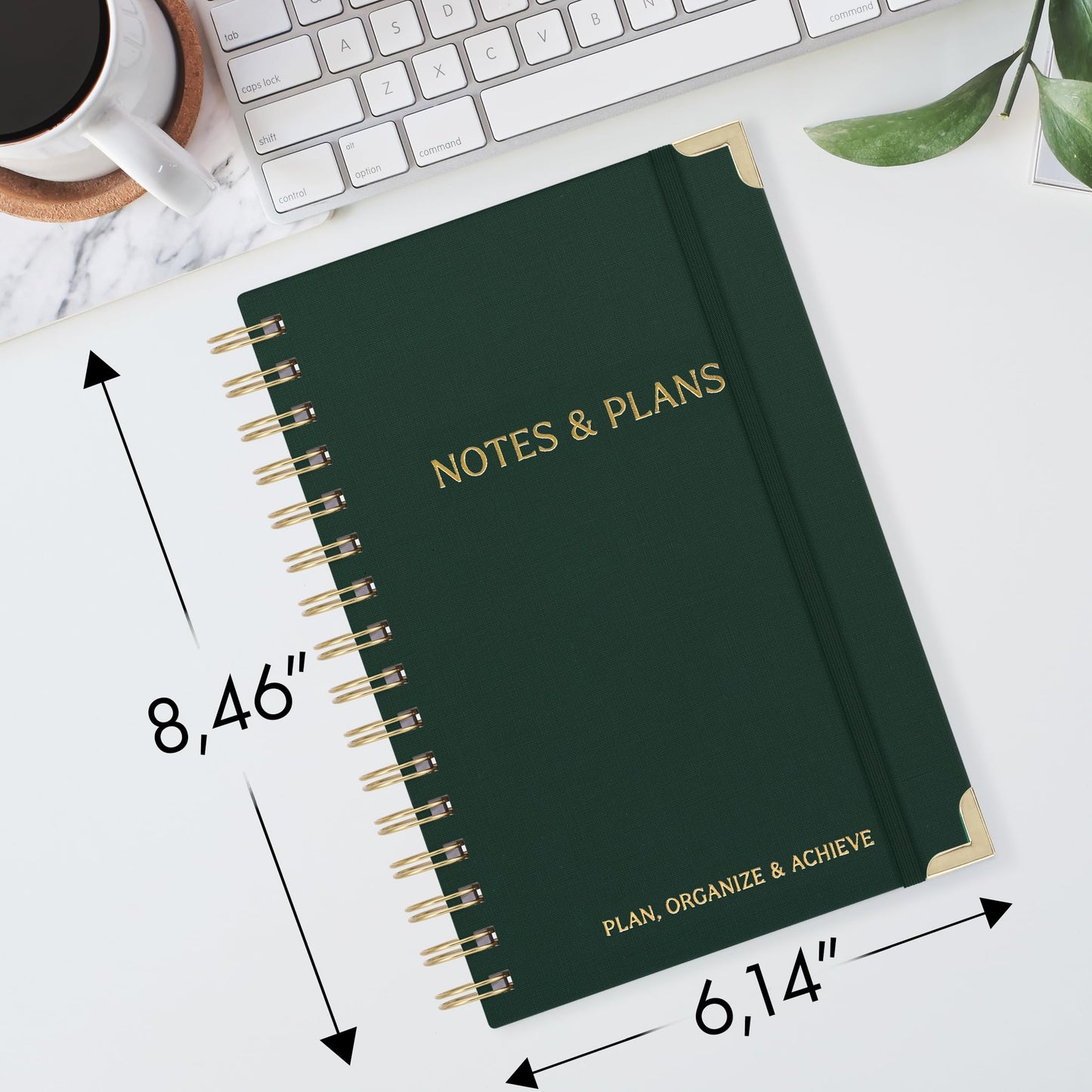 Aesthetic Daily Planner And Notebook With Hourly Schedule - Aesthetic Spiral To do List Notepad For Work/Home to Organize Tasks And Appointments - Stylish School/Office Supplies Book For Women