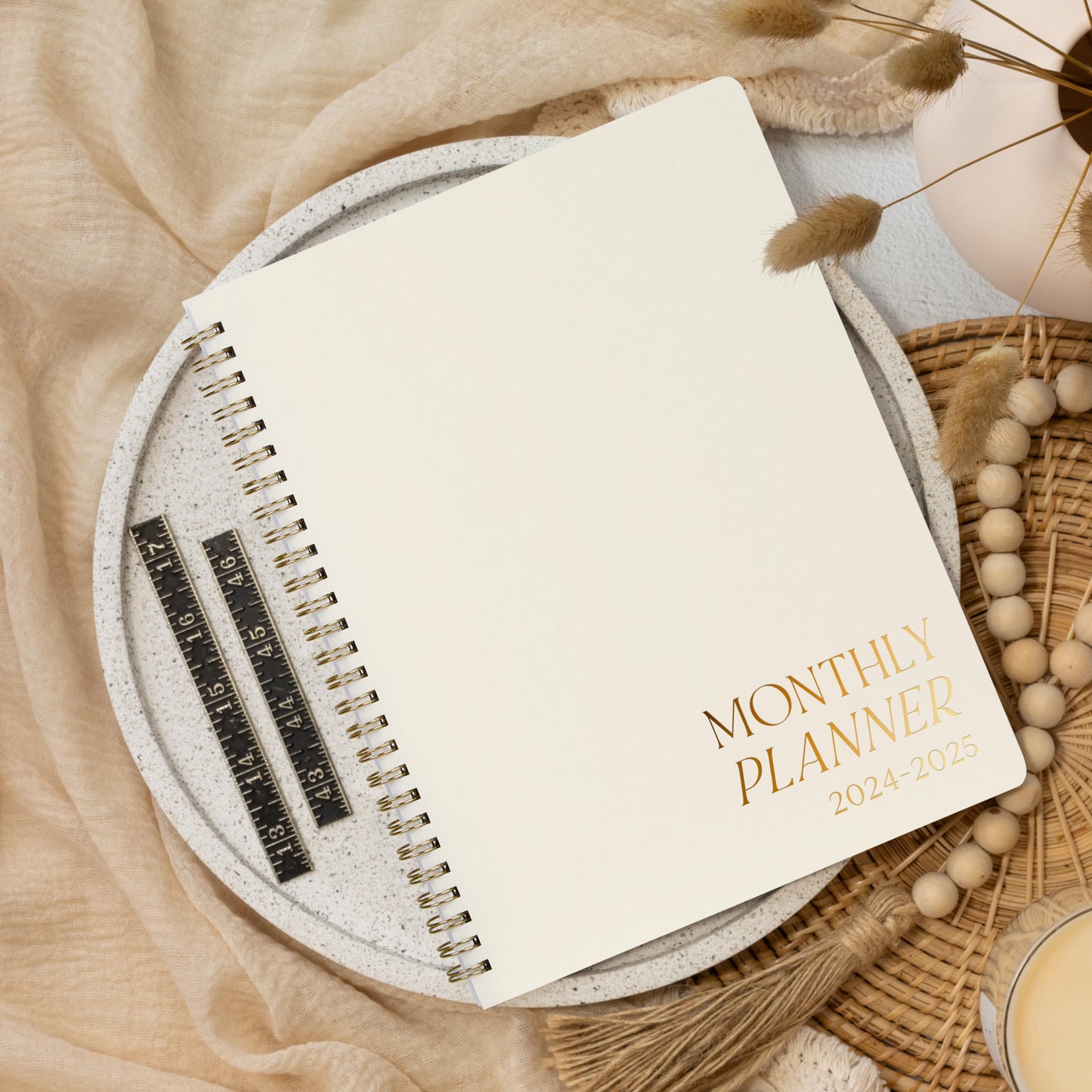 Beautiful 2025 Monthly Planner and Calendar Book - To Do List Notebook That Easily Organizes Your Tasks to Boost Productivity - Runs From Until December 2025