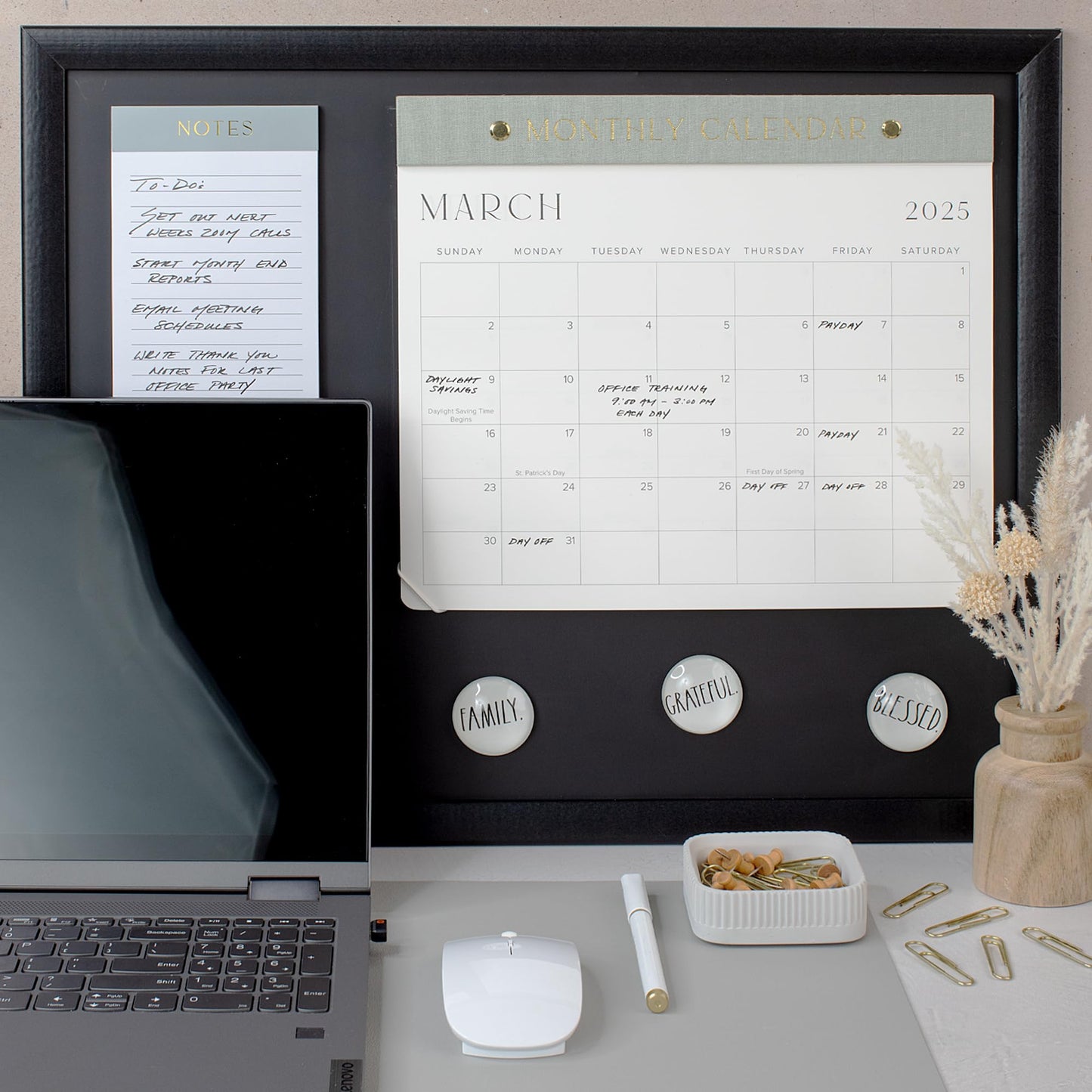 Beautiful 2025-2026 Magnetic Fridge Calendar - Runs From January 2025 Until July 2026 - The Perfect Monthly Refrigerator Calendar for Easy Organizing
