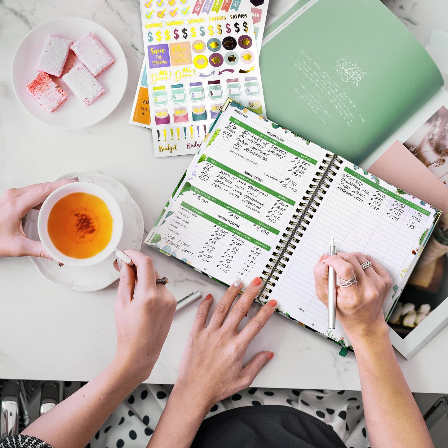 Simplified Monthly Budget Planner - Easy Use 12 Month Financial Organizer with Expense Tracker Notebook - Undated Monthly Money Budgeting Book For 2021 & 2022 That Manages Your Finances Effectively