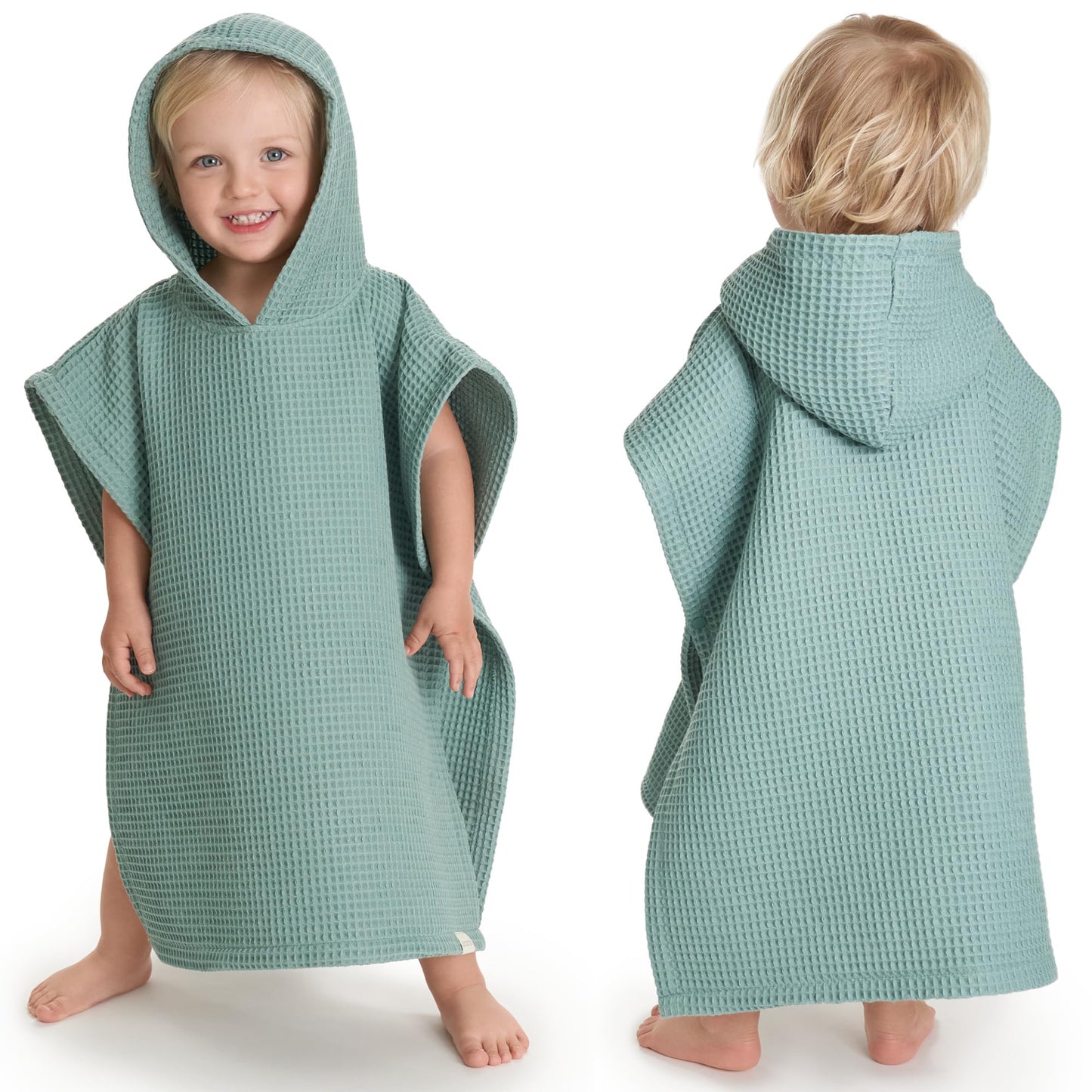 ZICOTO Soft Hooded Beach Towel for Kids - Cute Towel for Babies and Toddler Made of Waffle Cotton - Perfect Lightweight and Absorbent for Bath, Beach, Pool