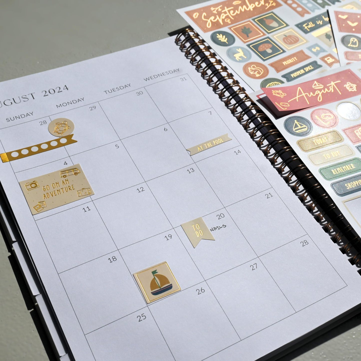 Aesthetic Gold Foil Planner Stickers for Fun Planning - 700+ Monthly Minimalist Designs for Your Calendar or Scrapbook - The Perfect Sticker Accessories to Enhance Your Daily Bullet Journaling