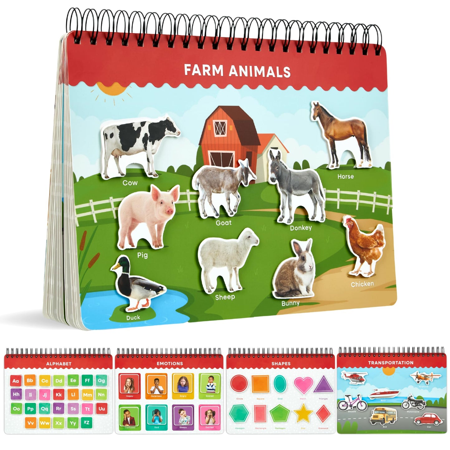 Montessori Busy Book for Toddlers Ages 3 and Up - The Perfect Preschool Learning Activity Book for Fun Education at Home Or While Traveling - Perfect Speech Therapy & Autism Sensory Toy for Kids