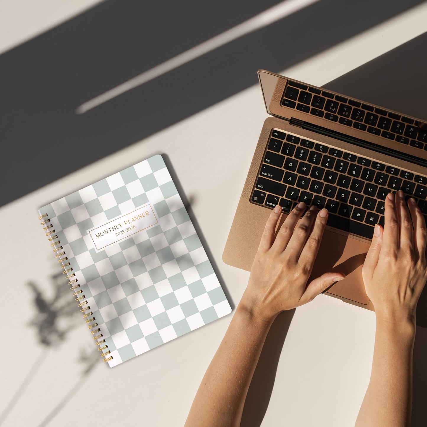 Beautiful Checkered 2025-2026 Monthly Planner and Calendar Book - To Do List Notebook That Easily Organizes Your Tasks to Boost Productivity - Runs From January 2025 Until December 2026