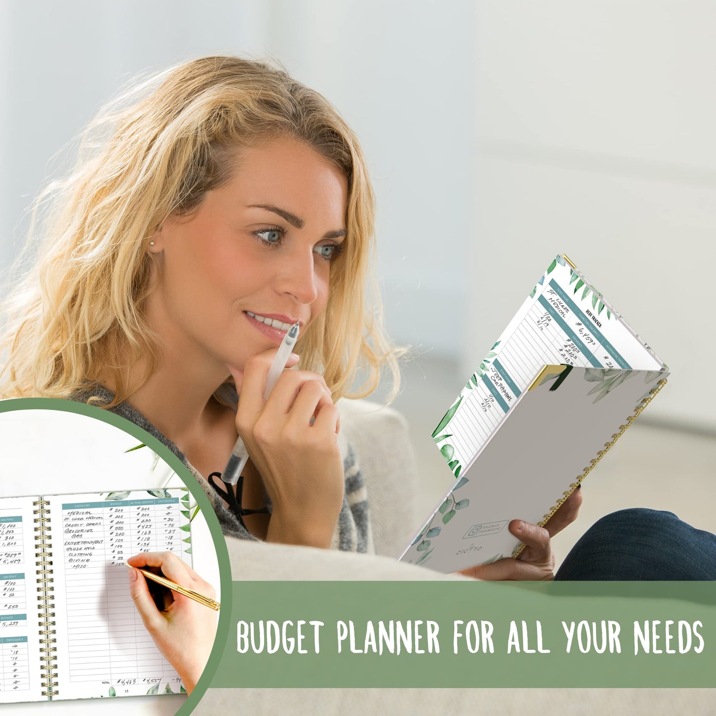 Easy to Use Monthly Budget Planner - 12 Month Financial Organizer with Expense Tracker Notebook - Monthly Money Budgeting Book That Manages Your Finances Effectively