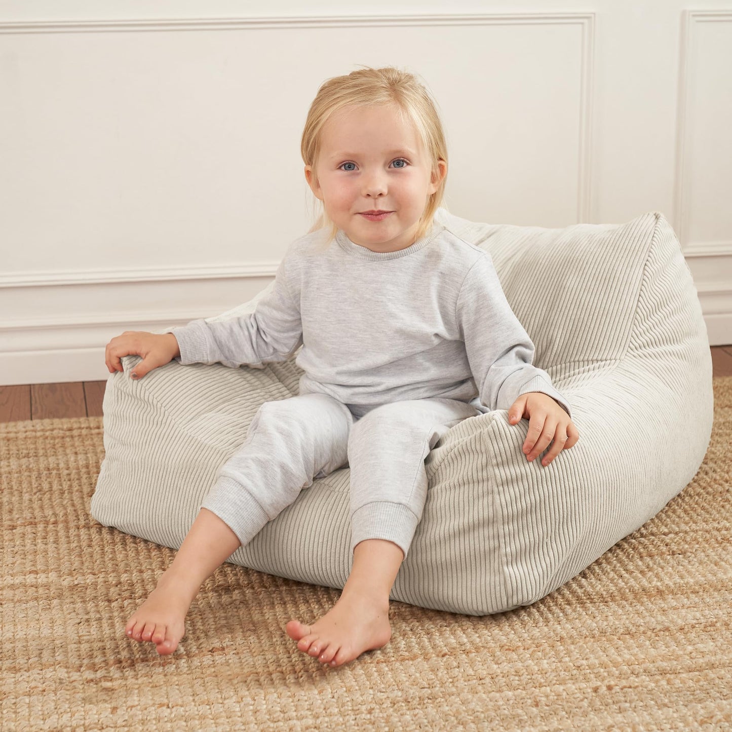 ZICOTO Soft Memory Foam Bean Bag Chair for Toddlers - Trendy Kids Chair and Baby Lounger for Nursery, Playroom, or Living Room Decor