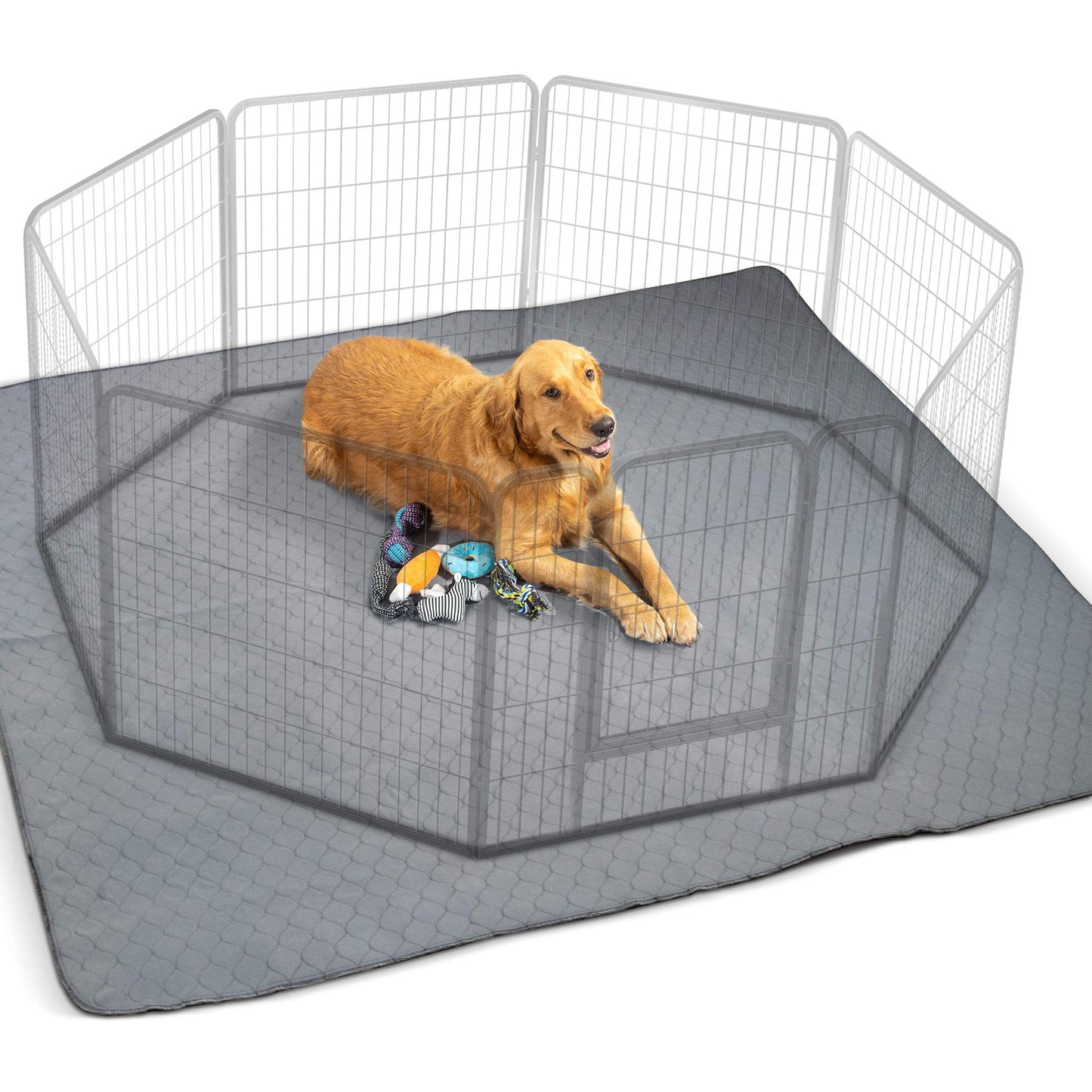 ZICOTO The Ultimate Easy to Clean XXL Puppy Whelping Pad 72"x72" - Our Washable Super Absorption Pee Pad is Perfect for Your Whelping Box Or Exercise Playpen- The Durable Non Slip Floor Mat for Dogs