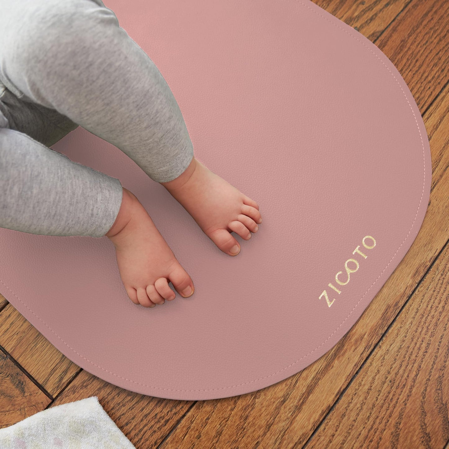 Beautiful Portable Baby Changing Pad - Wipeable and Easy to Clean Diaper Changing Mat - The Perfect Waterproof Vegan Leather Pad for Traveling