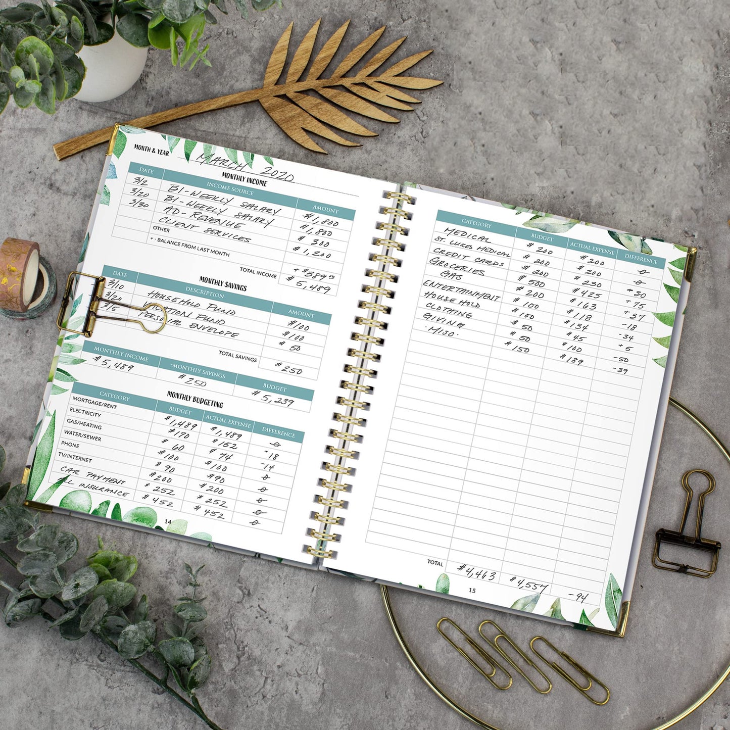 Easy to Use Monthly Budget Planner - 12 Month Financial Organizer with Expense Tracker Notebook - Monthly Money Budgeting Book That Manages Your Finances Effectively