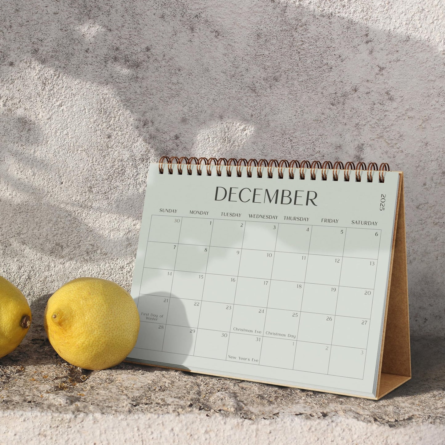 Aesthetic Desk Calendar 2025 - Runs from June 2025 until December 2026 - Beautiful Small 2025-2026 Flip Desktop Calendar for Easy Organizing