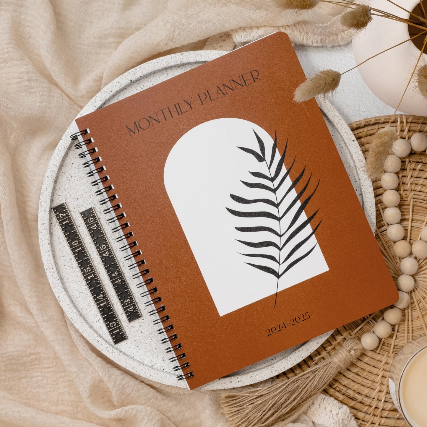 Beautiful 2025 Monthly Planner and Calendar Book - Arched To Do List Notebook Easily Organizes Your Tasks to Boost Productivity - Runs Until December 2025