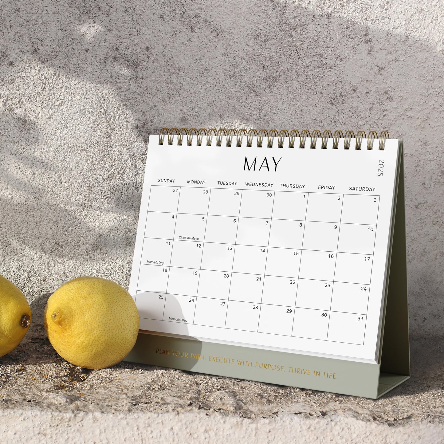 Aesthetic Desk Calendar 2025-2026 - Runs from January 2025 until June 2026 - Beautiful Small Flip Desktop Calendar for Easy Organizing