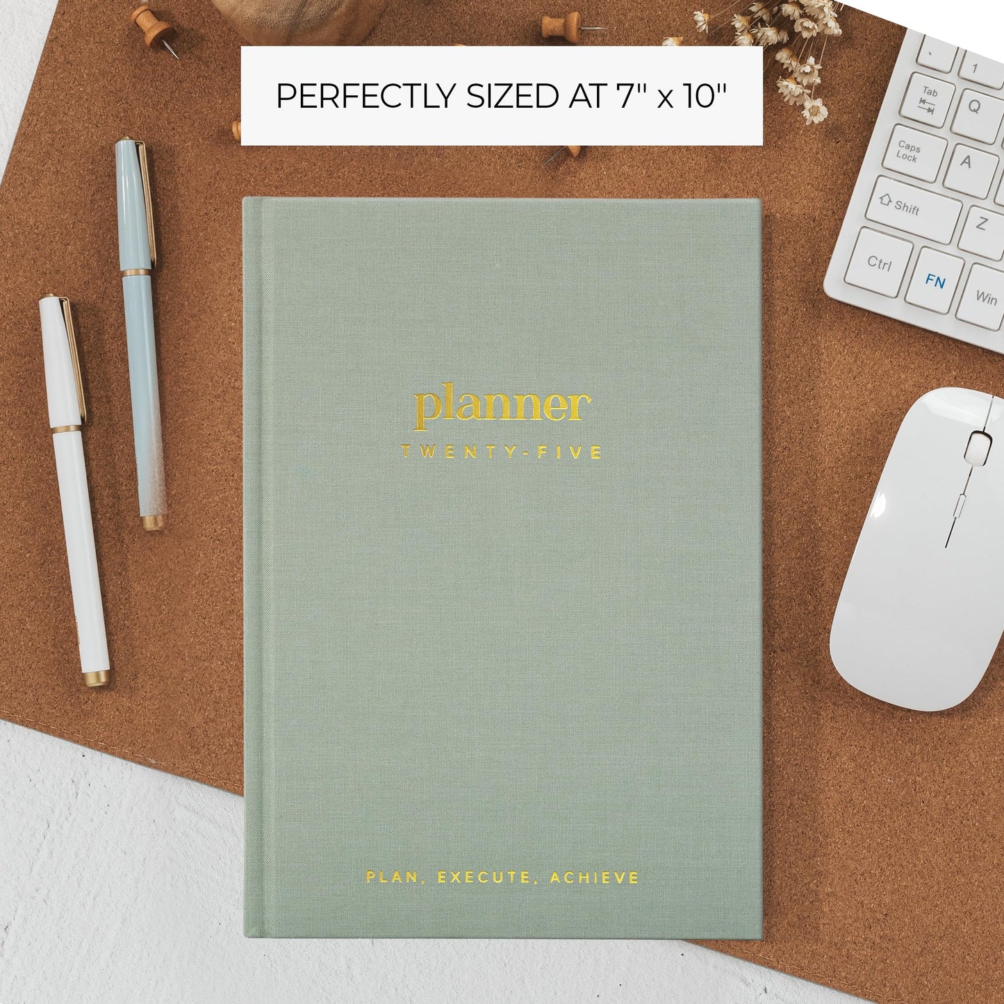 Beautiful 2025 Daily Planner - 7" x 10" Planner for Women or Men with Weekly & Monthly Spreads for Easy Planning - Beautiful Calendar Book to Organize Tasks and Boost Productivity