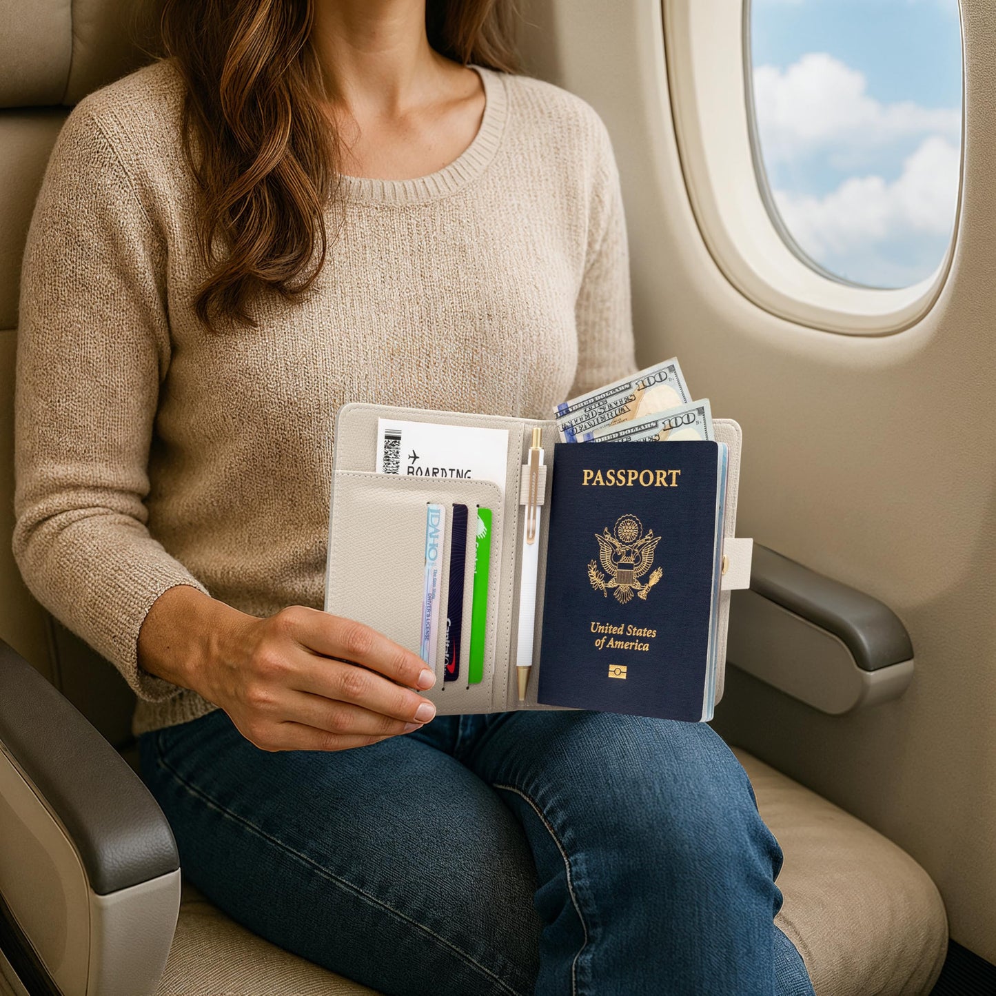 Beautiful Passport Holder for Travel - Cute Cover with Pen Holder to Keep Your Travel Documents Organized & Safe - Quality Passport Wallet for Women & Men and Great for Gifting