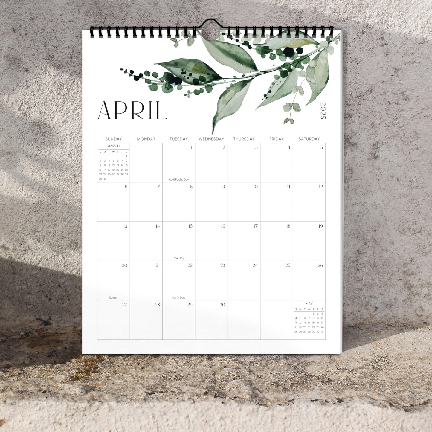 Aesthetic 2025-2026 Wall Calendar - Runs from January 2025 Until July 2026 - The Perfect Modern Greenery Calendar Planner for Easy Organizing