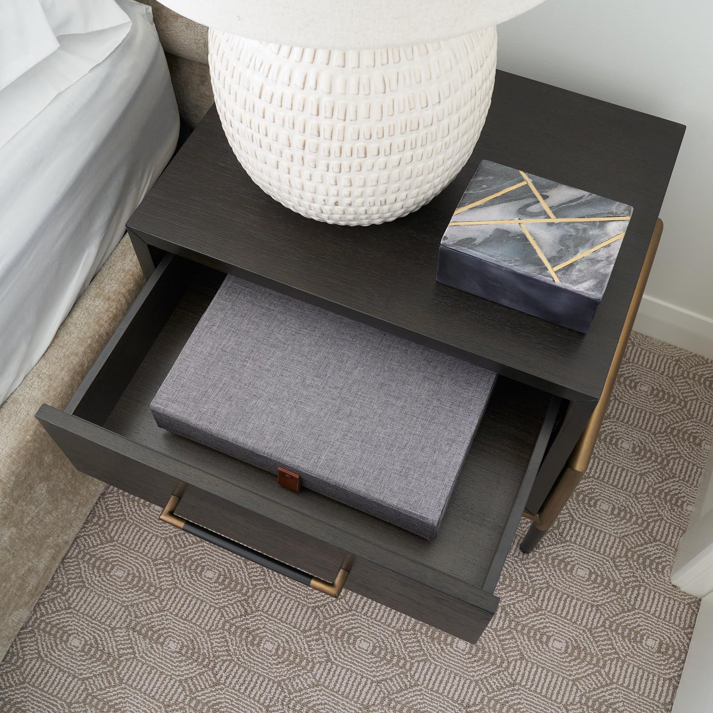 ZICOTO Decorative Photo Storage Box with Lid - A Beautiful Linen Organizer Perfect to Safely Store Your Pictures, Documents, Scrapbooking Supplies, Keepsakes and Other Memories in Style
