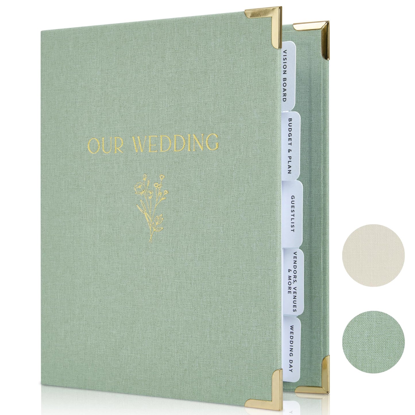 Beautiful Wedding Planner Book And Organizer - A Unique Linen Binder For the Bride Perfect To Plan Your Big Day - An Exceptional Engagement Gift For Newly Engaged Couples, Future Brides, And Grooms