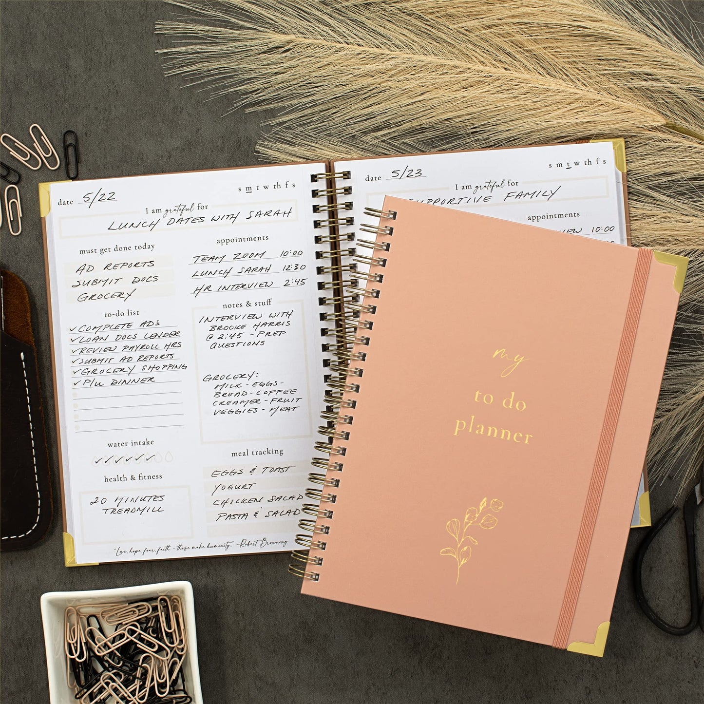 Beautiful To Do List Notebook - Aesthetic Daily Planner to Easily Organize Your Tasks And Boost Productivity - Stylish Undated Planner And School or Office Supplies For Women