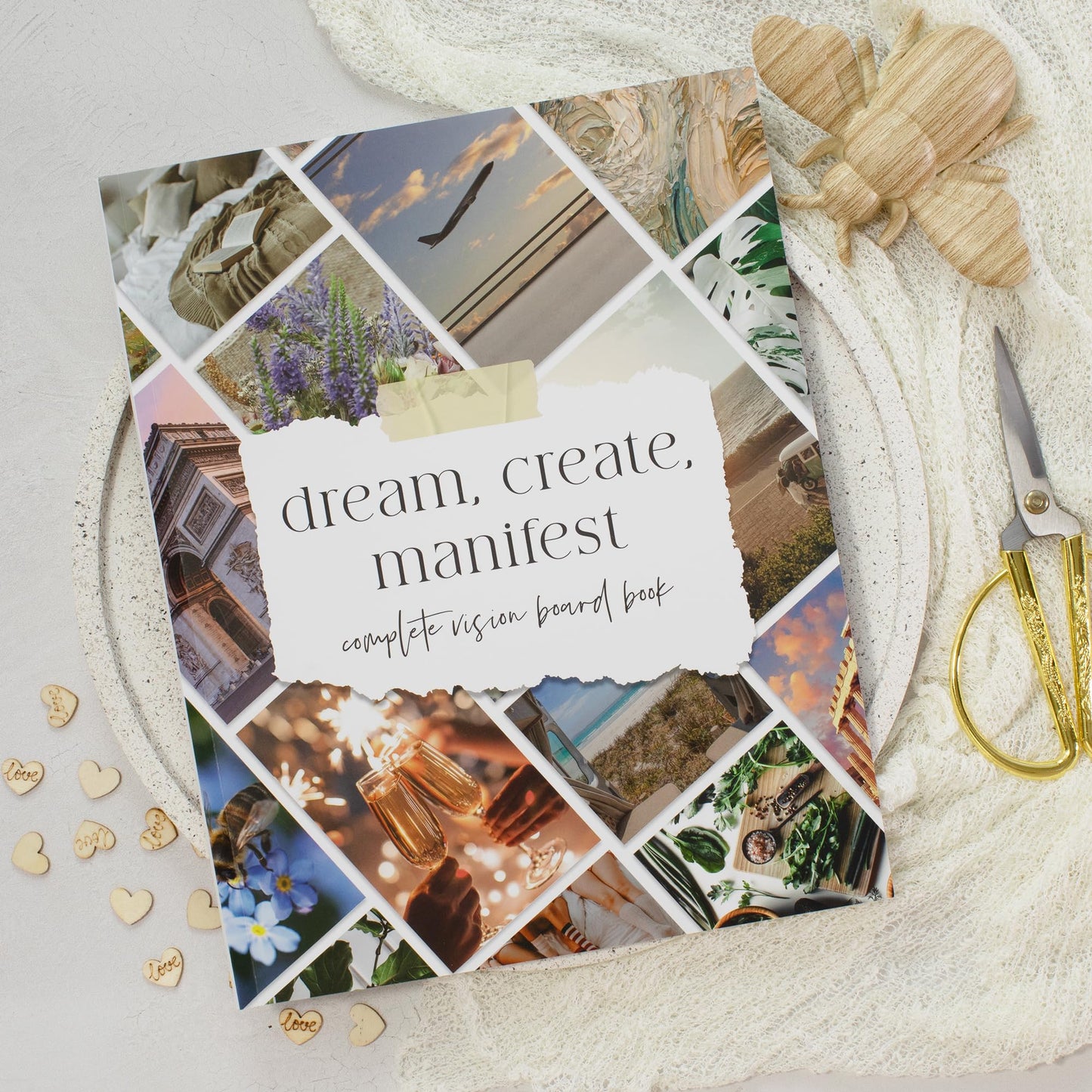 Inspirational Vision Board Book - A Complete Supplies Kit to Unleash Your Dreams/Goals with Motivational Pictures, Quotes & Clip Art - Perfect Magazine for Achieving Success in All Areas of Your Life