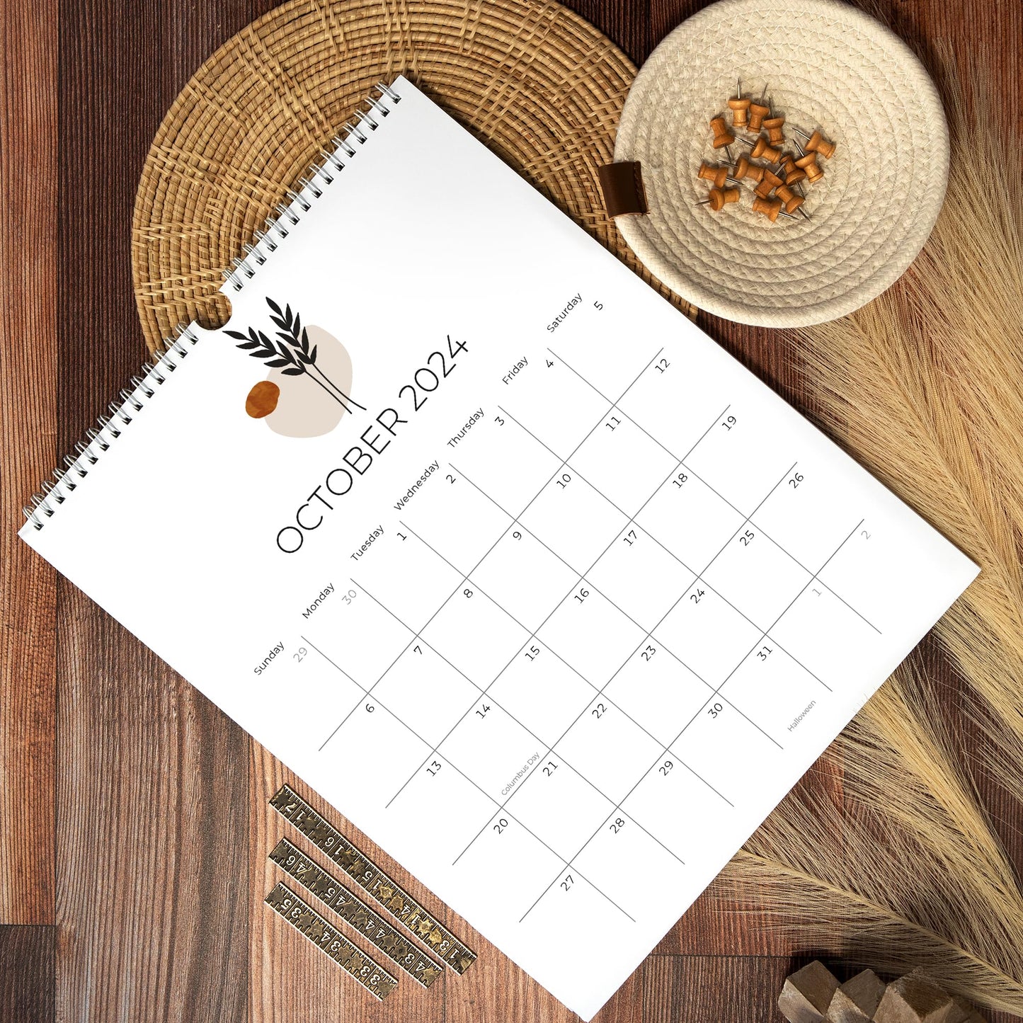 Beautiful Abstract Design Wall Calendar - Runs From June 2023 Until December 2024 - The Perfect 23-24 Spiral Calendar and Monthly Planner for Easy Organizing