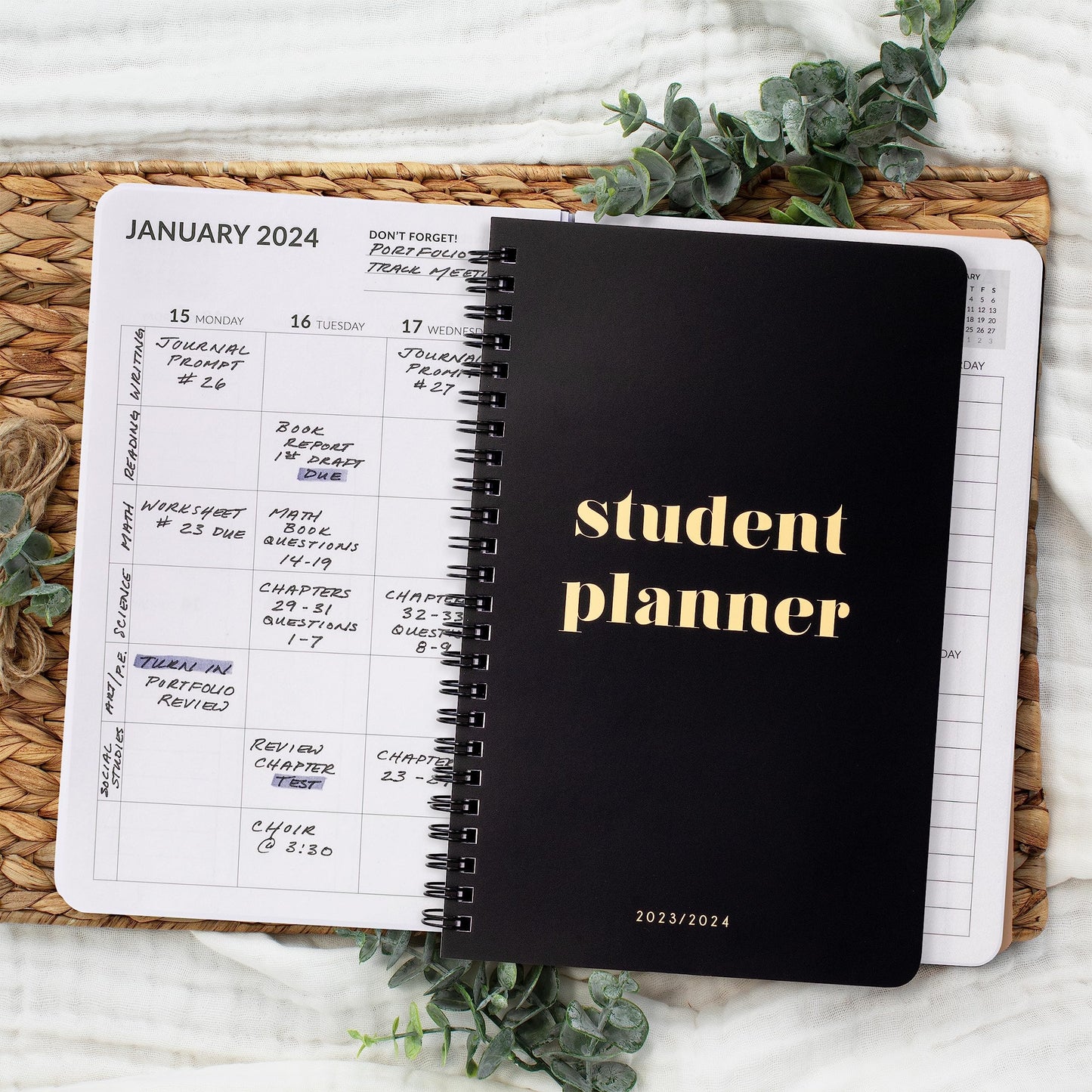 Simplified 2023-2024 Student Planner To Stay Organized - A Beautiful 8.5" x 5.5" Planner for Middle and High School Students with Weekly & Monthly Spreads For The 23-24 Academic Year