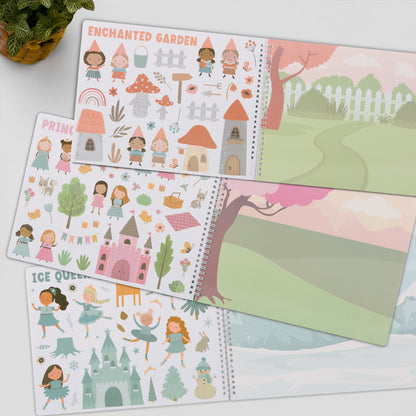 ZICOTO Fun Sticker Book For Toddlers 2-4 Years - Perfect Kids Activity Book With Beautiful Stickers & 12 Reusable Themes