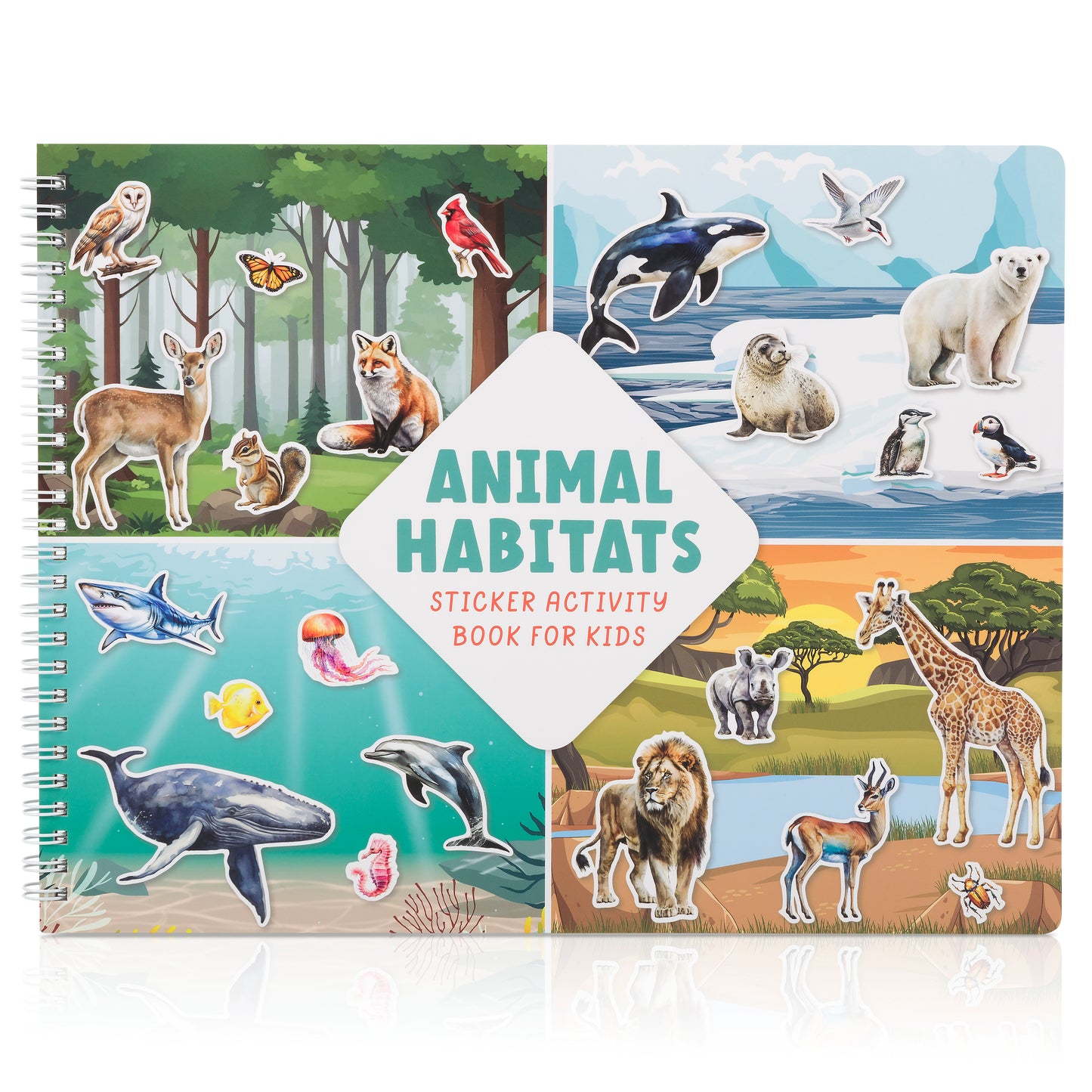 ZICOTO Fun Sticker Book For Toddlers 2-4 Years - Perfect Kids Activity Book With Beautiful Stickers & 12 Reusable Themes