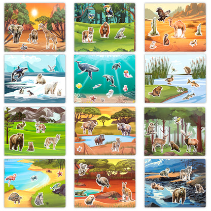ZICOTO Fun Sticker Book For Toddlers 2-4 Years - Perfect Kids Activity Book With Beautiful Stickers & 12 Reusable Themes