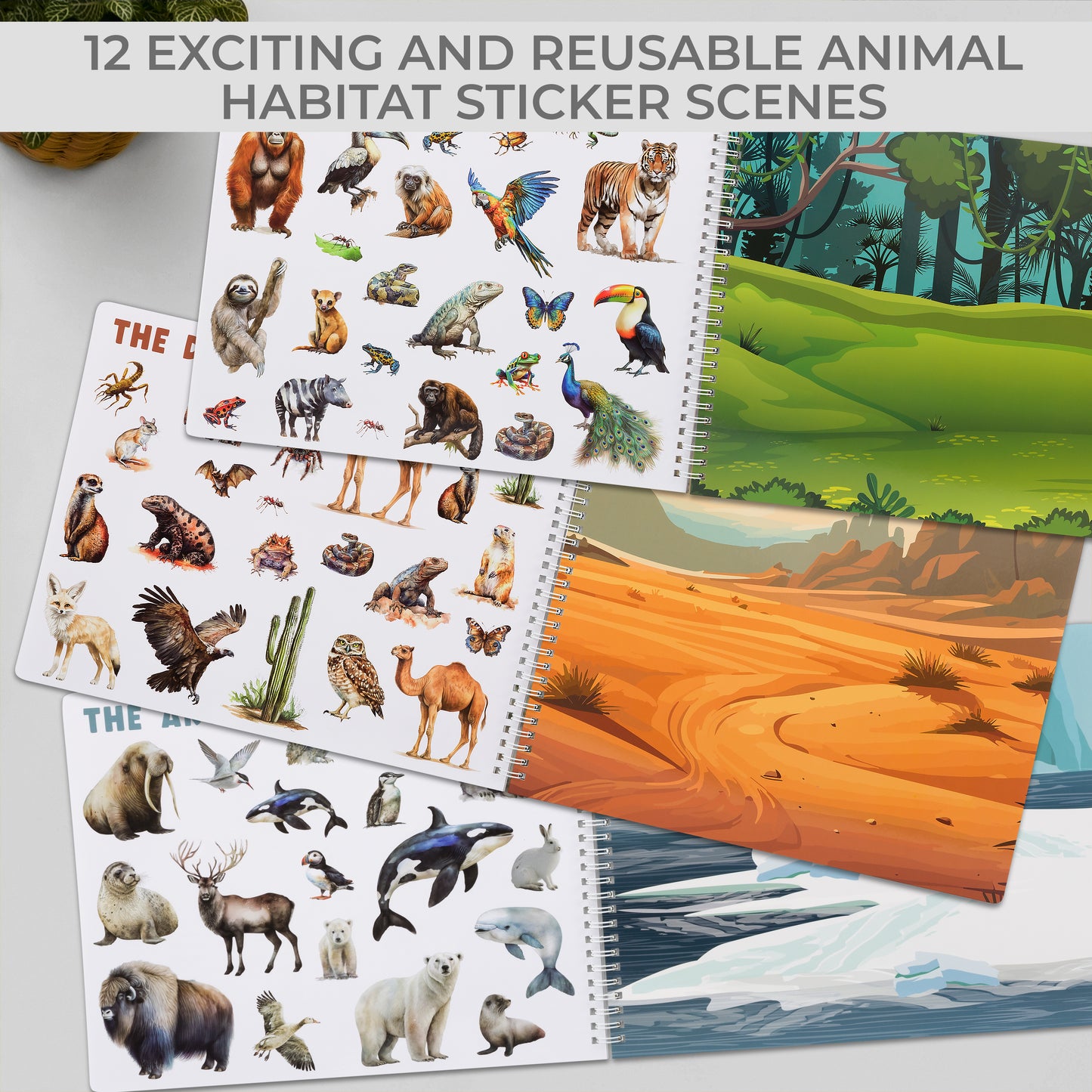 ZICOTO Fun Sticker Book For Toddlers 2-4 Years - Perfect Kids Activity Book With Beautiful Stickers & 12 Reusable Themes