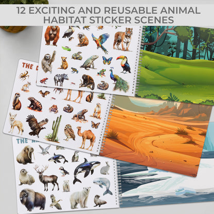 ZICOTO Fun Sticker Book For Toddlers 2-4 Years - Perfect Kids Activity Book With Beautiful Stickers & 12 Reusable Themes