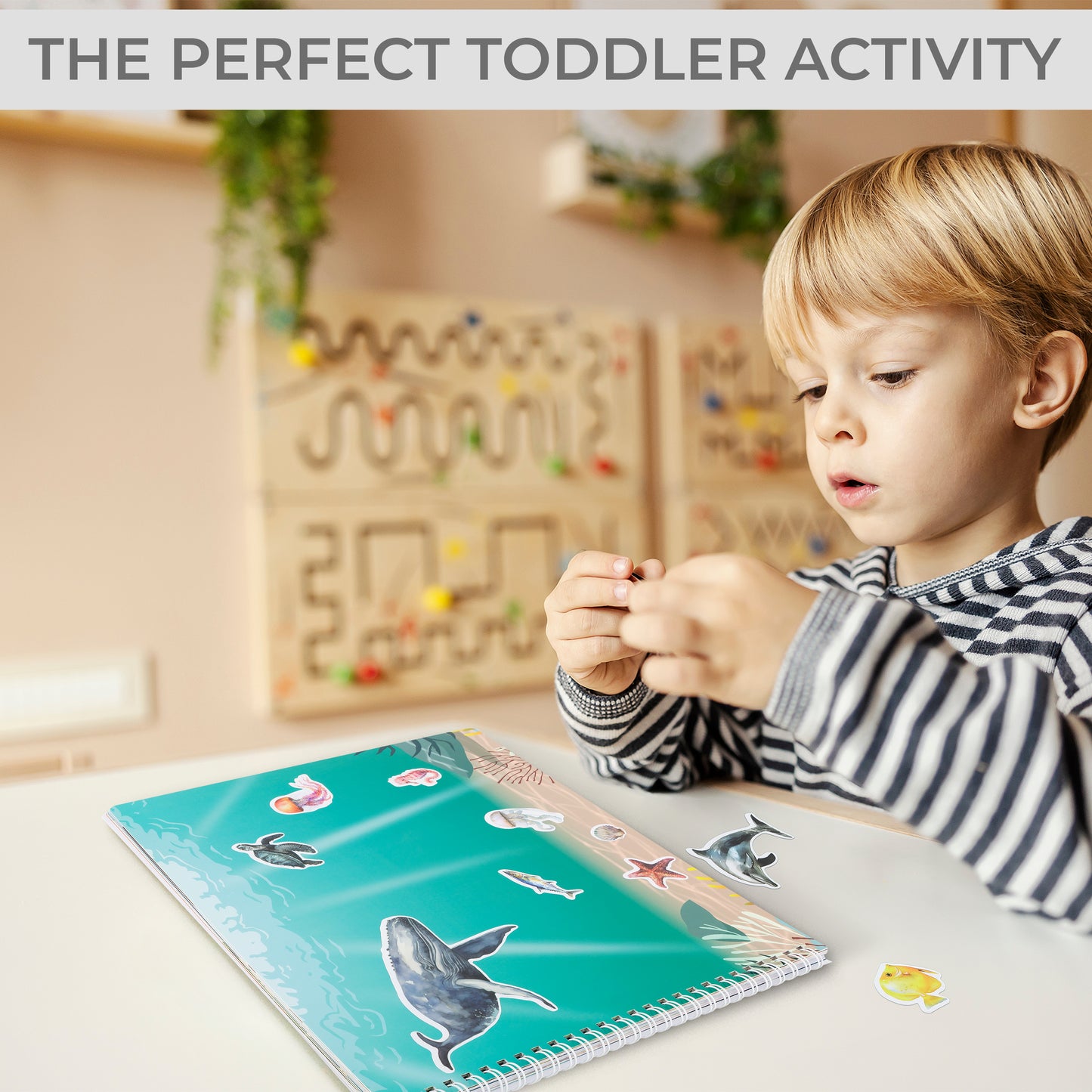ZICOTO Fun Sticker Book For Toddlers 2-4 Years - Perfect Kids Activity Book With Beautiful Stickers & 12 Reusable Themes