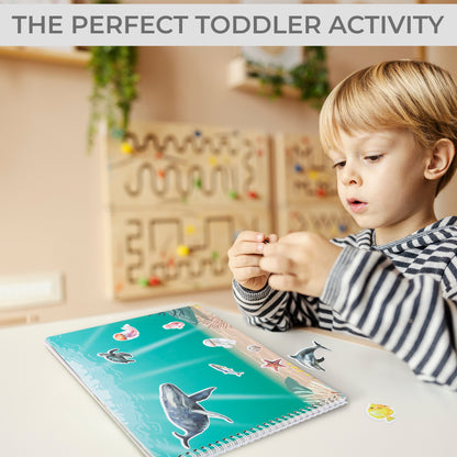 ZICOTO Fun Sticker Book For Toddlers 2-4 Years - Perfect Kids Activity Book With Beautiful Stickers & 12 Reusable Themes