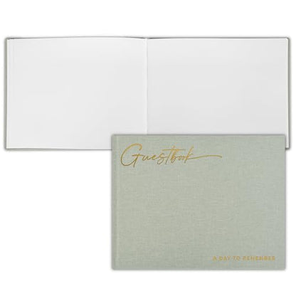 ZICOTO Beautiful Wedding Guest Book for Your Wedding Reception - Simply Elegant Guestbook to Sign in - The Perfect Baby Shower Guest Book and Addition to Your Big Day
