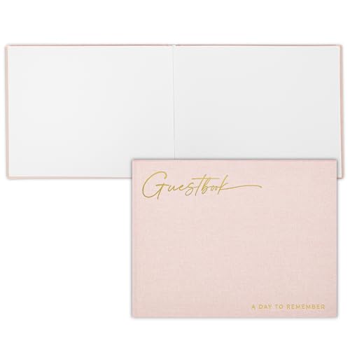 ZICOTO Beautiful Wedding Guest Book for Your Wedding Reception - Simply Elegant Guestbook to Sign in - The Perfect Baby Shower Guest Book and Addition to Your Big Day