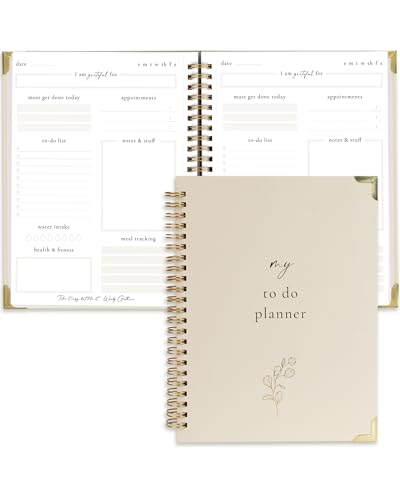 ZICOTO Beautiful To Do List Notebook - The Perfect Daily Planner to Easily Organize Your Tasks And Boost Productivity - Stylish Undated Planner And Office Supplies For Women