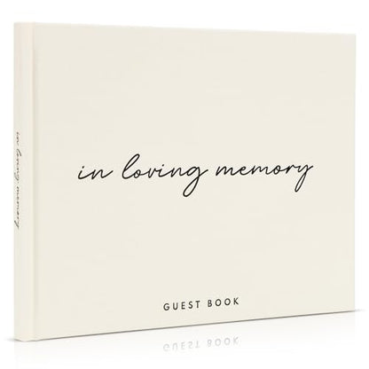 ZICOTO Modern Linen Funeral Guest Book for The Celebration of Life - The Perfect in Loving Memory Book with Ample Space to Sign in for Guests - Premium Craftsmanship for Honoring Loved Ones