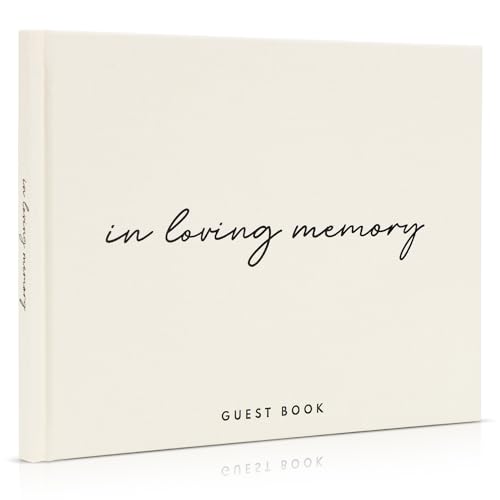 ZICOTO Modern Linen Funeral Guest Book for The Celebration of Life - The Perfect in Loving Memory Book with Ample Space to Sign in for Guests - Premium Craftsmanship for Honoring Loved Ones