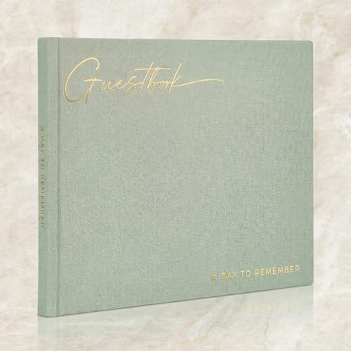 ZICOTO Beautiful Wedding Guest Book for Your Wedding Reception - Simply Elegant Guestbook to Sign in - The Perfect Baby Shower Guest Book and Addition to Your Big Day