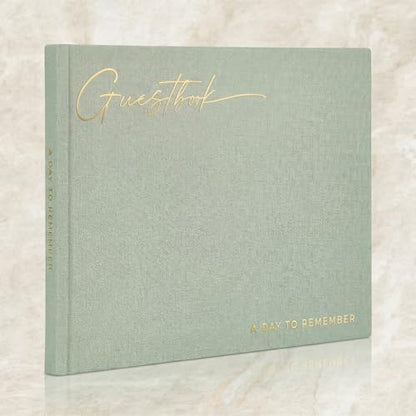 ZICOTO Beautiful Wedding Guest Book for Your Wedding Reception - Simply Elegant Guestbook to Sign in - The Perfect Baby Shower Guest Book and Addition to Your Big Day