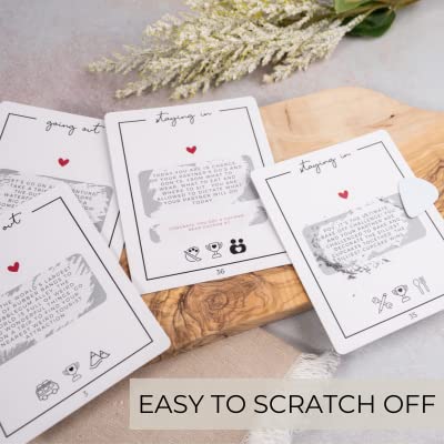 ZICOTO 40 Fun Date Night Ideas for Couples - The Perfect Scratch Off Card Deck Game for Unique Date Night Adventures - Great for Him/Your Boyfriend, Husband, Girlfriend or Wife