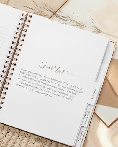 Beautiful Boho Wedding Planner Book and Organizer - Enhance Excitement and Makes Your Countdown Planning Easy - Unique Engagement Gift for Newly Engaged Couples, Future Brides and Grooms