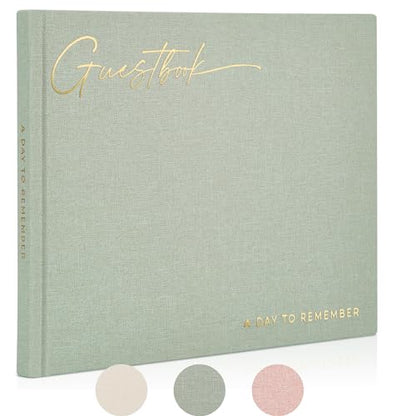 ZICOTO Beautiful Wedding Guest Book for Your Wedding Reception - Simply Elegant Guestbook to Sign in - The Perfect Baby Shower Guest Book and Addition to Your Big Day