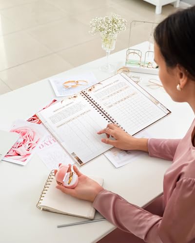 Beautiful Boho Wedding Planner Book and Organizer - Enhance Excitement and Makes Your Countdown Planning Easy - Unique Engagement Gift for Newly Engaged Couples, Future Brides and Grooms